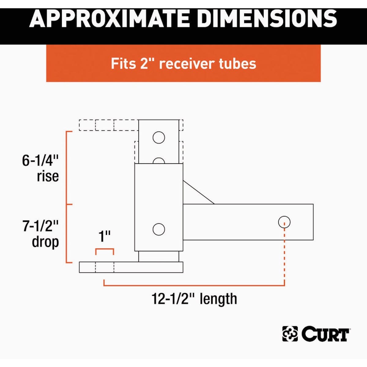 CURT 2 In. Adjustable Ball Mount - photo 2