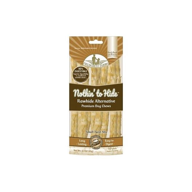 Fieldcrest Farms Nothin' to Hide 10-Pack Peanut Butter Twist Stix Dog Chew Treats