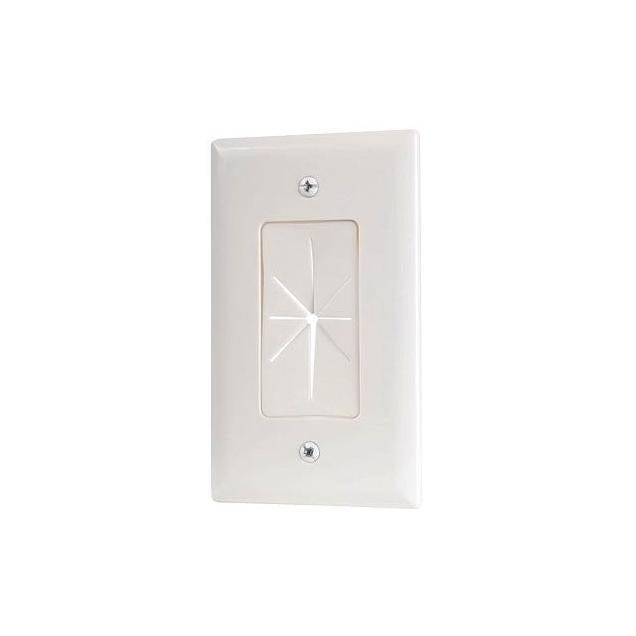 RCA White Pass-Thru Wall Plate