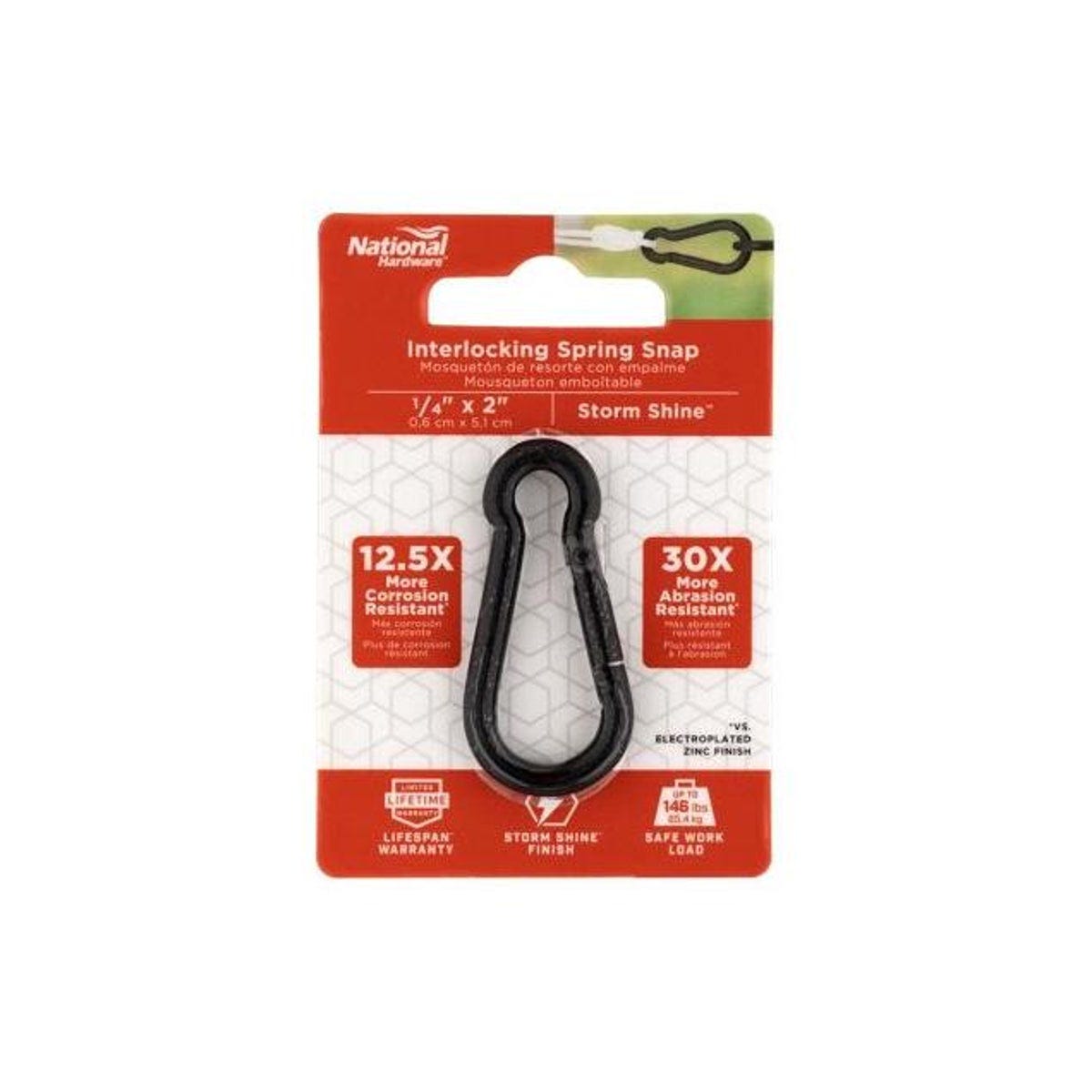 National Hardware 1/4 In. Interlocking Spring Snap National Hardware 1/4 In. Interlocking Spring Snap