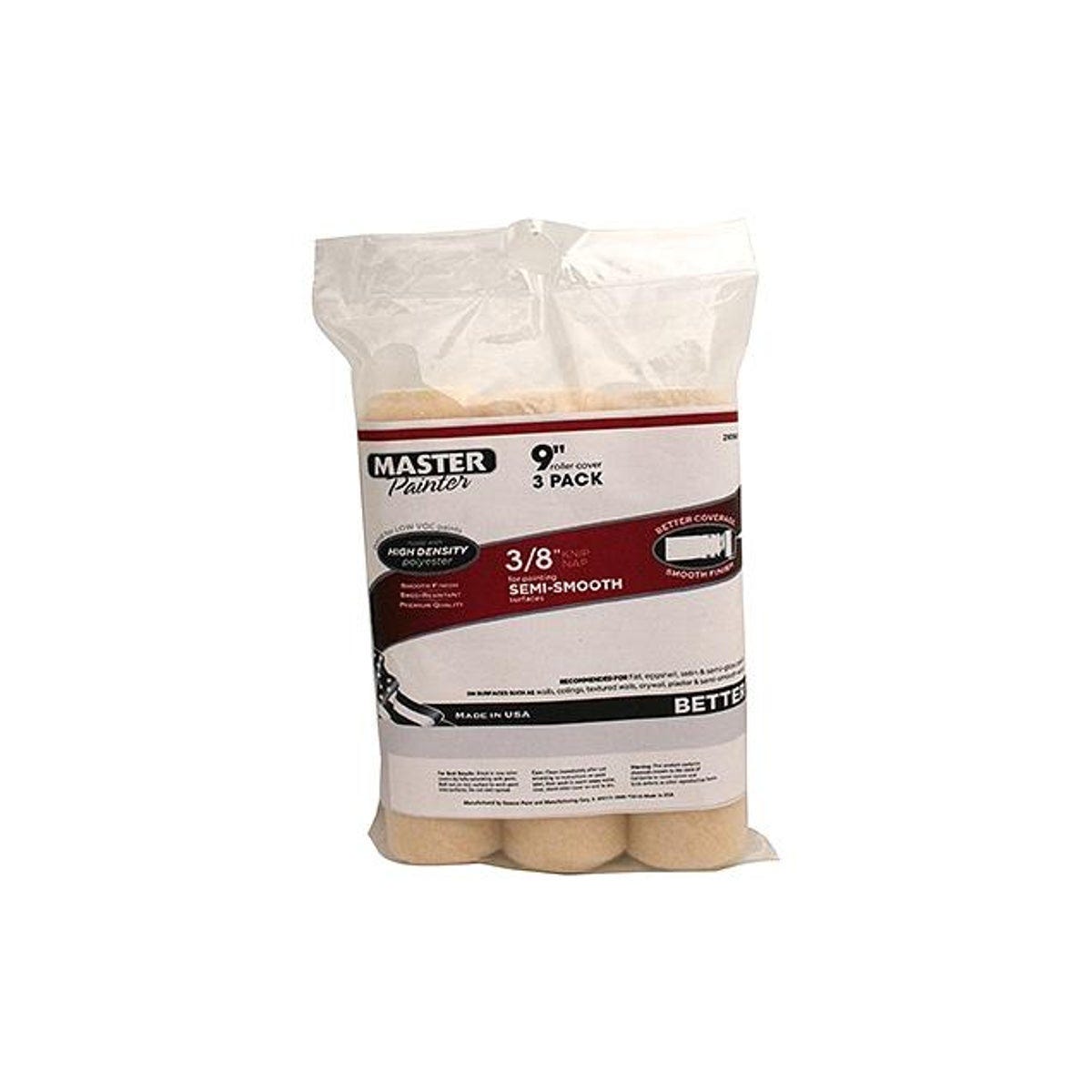 Master Painter 9 x 3/8 In. Nap Paint Roller Covers (3-Pack)