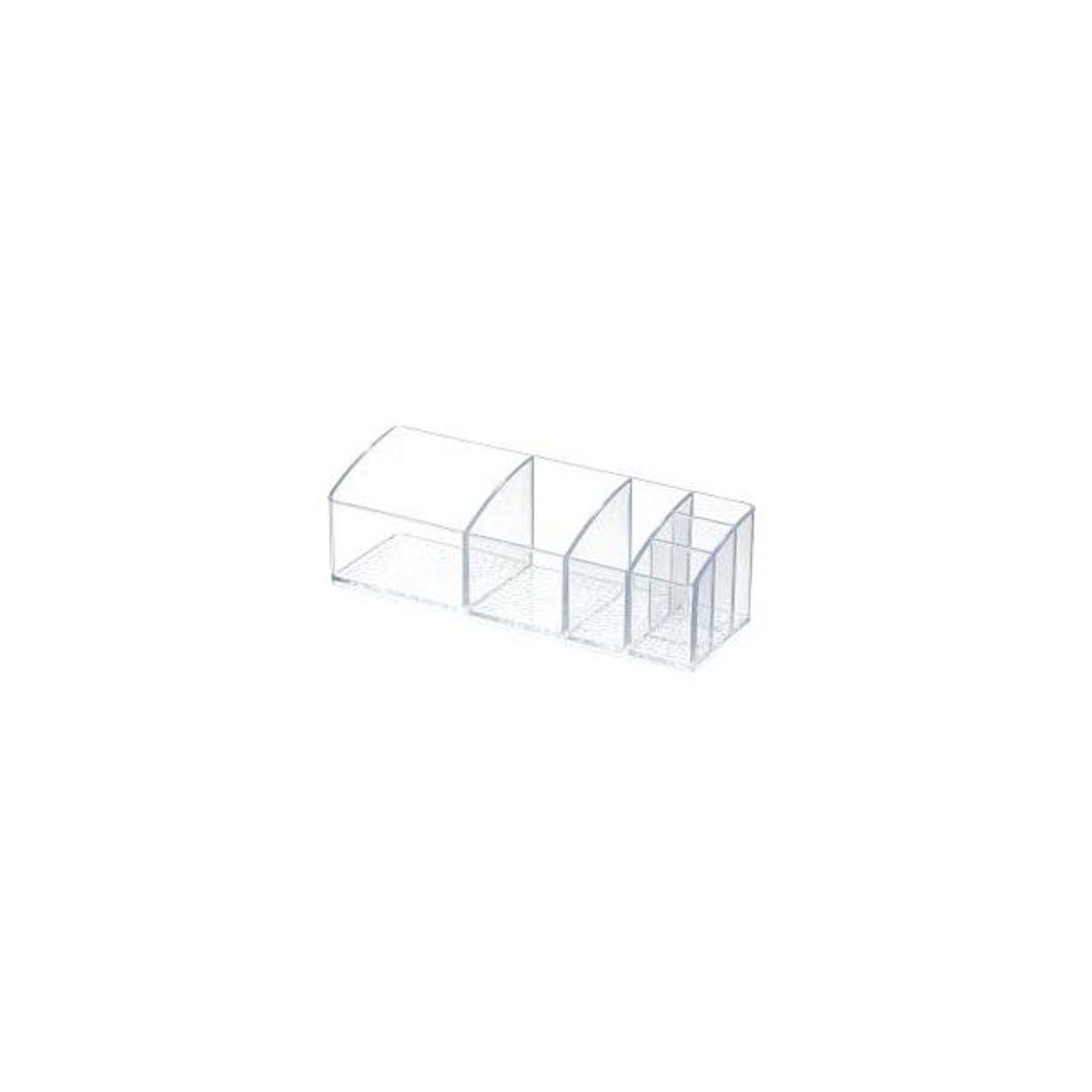 iDesign Med+ 9 In. x 3 In. x 2 In. Clear Divided Vanity Organizer iDesign Med+ 9 In. x 3 In. x 2 In. Clear Divided Vanity Organizer