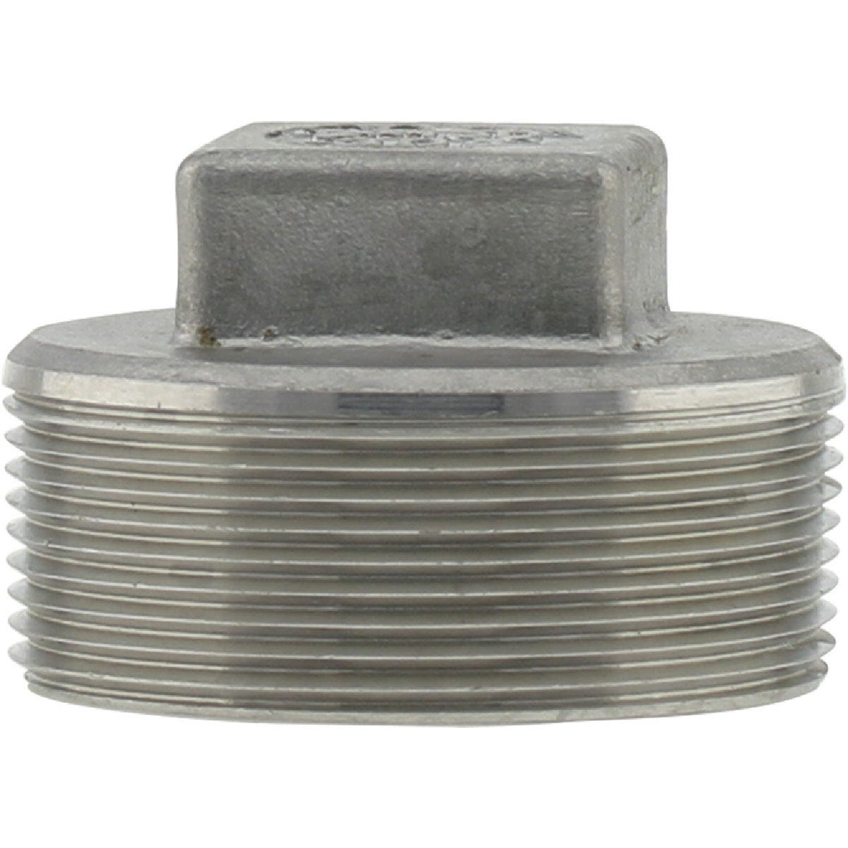 PLUMB-EEZE 2 In. MIP Square Head Stainless Steel Plug - photo 2