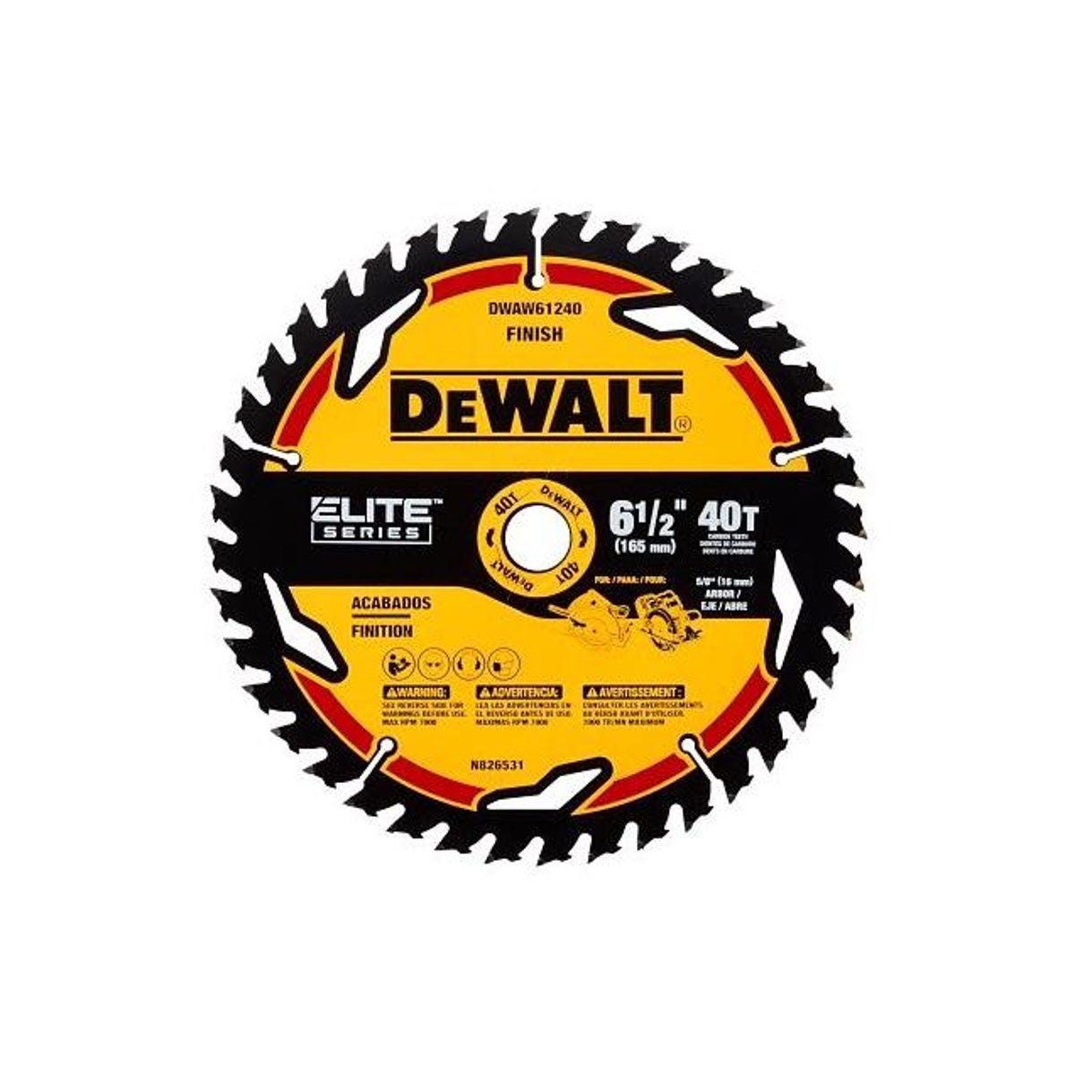 DeWalt Elite Series 6-1/2 In. 40-Tooth Circular Saw Blade DeWalt Elite Series 6-1/2 In. 40-Tooth Circular Saw Blade