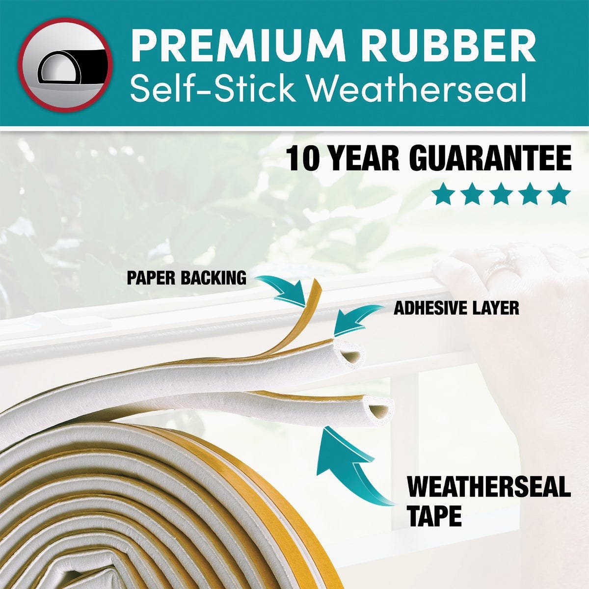 Frost King 17 Ft. x 5/16 In. White Rubber Weatherstrip - photo 2 Frost King 17 Ft. x 5/16 In. White Rubber Weatherstrip - photo 2
