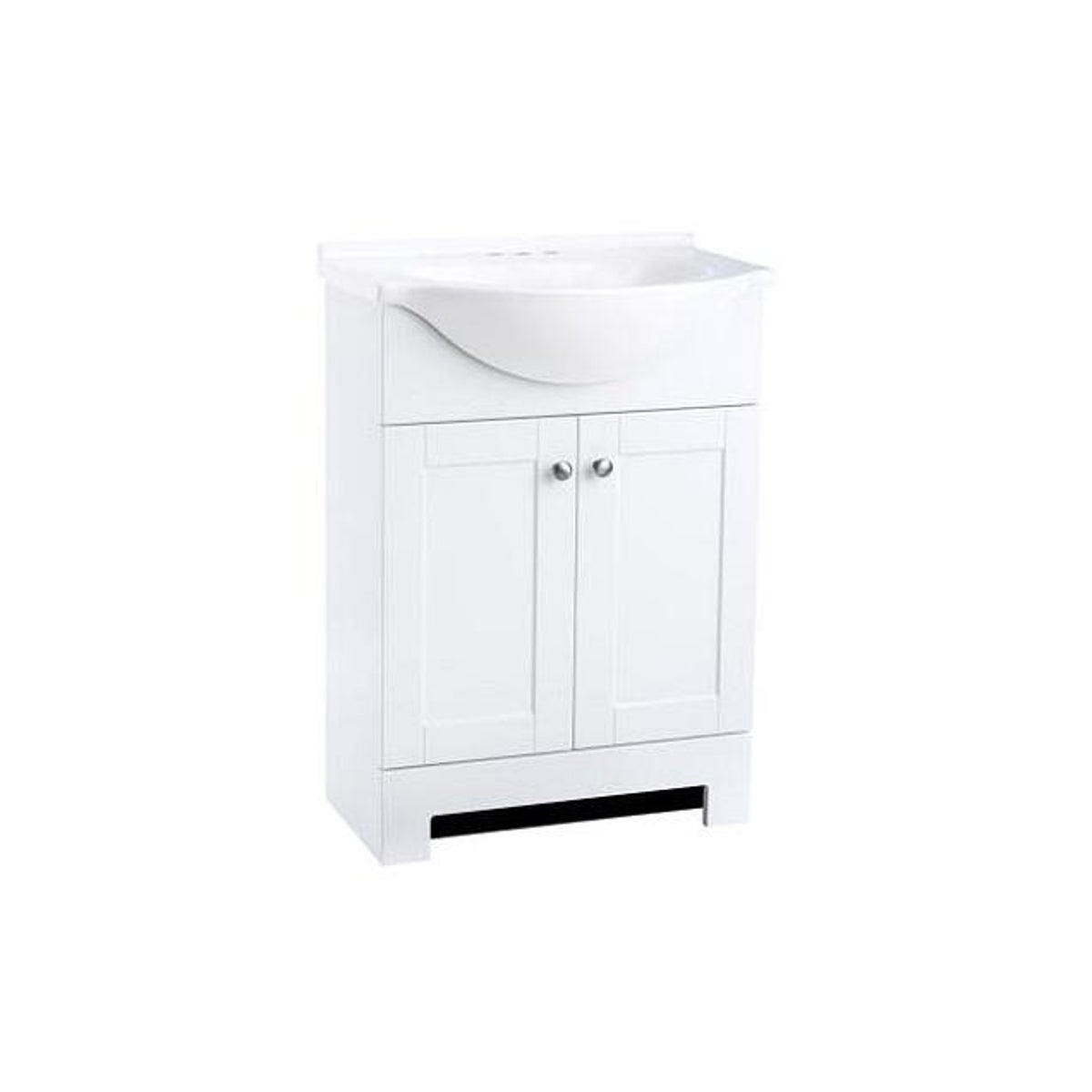 Royal Cabinets Euro White Single Sink Bathroom Vanity Royal Cabinets Euro White Single Sink Bathroom Vanity