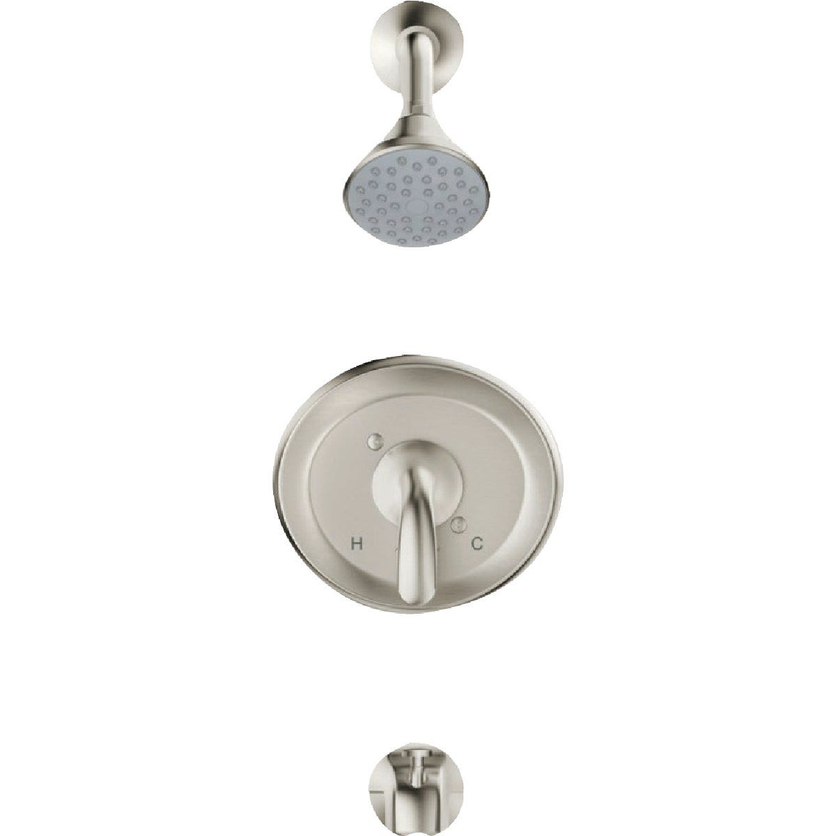 American Standard Cadet Brushed Nickel Single-Handle Lever Tub & Shower Faucet