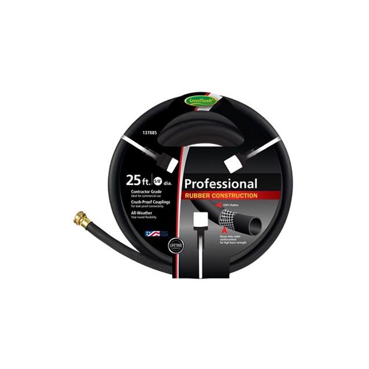 Rubber Heavy-Duty 5/8 In. x 25 Ft. Garden Hose