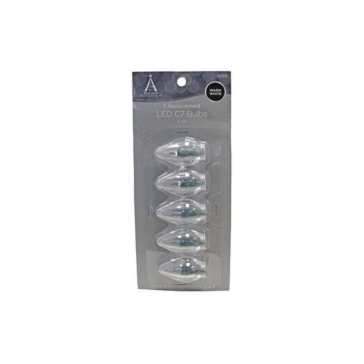 Holiday Wonderland C7 Warm White Christmas Lights LED Replacement Bulb (5-Pack) Holiday Wonderland C7 Warm White Christmas Lights LED Replacement Bulb (5-Pack)