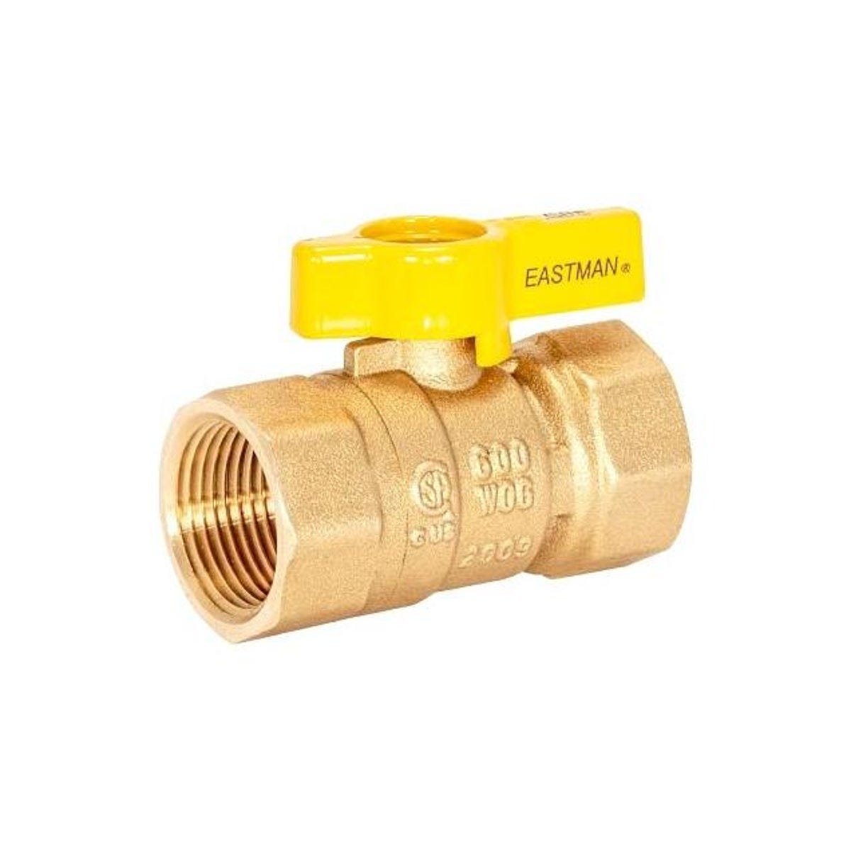 Eastman 3/4 In. FIP x 3/4 In. FIP Brass Gas Ball Valve with Lever Handle Eastman 3/4 In. FIP x 3/4 In. FIP Brass Gas Ball Valve with Lever Handle