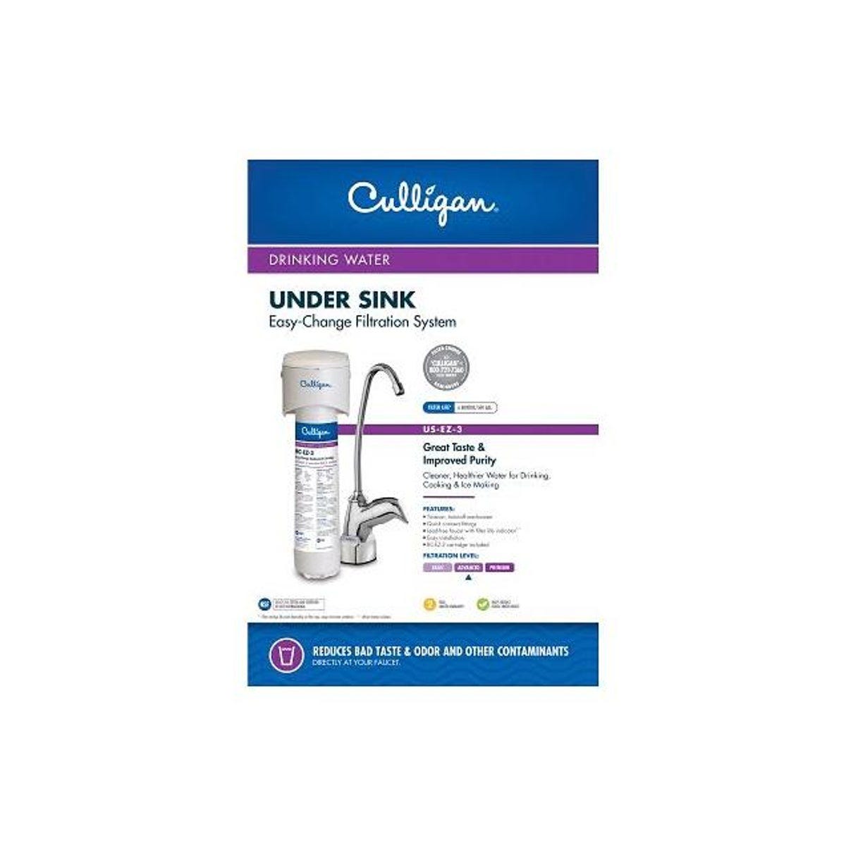 Culligan 500 Gal. US-EZ-3 EZ-Change Under-Sink Drinking Water Filtration System