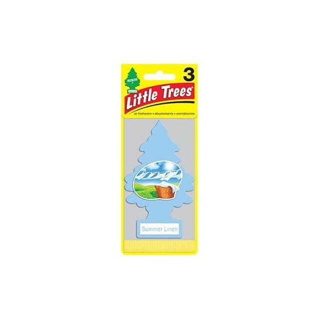 Little Trees Car Air Freshener, Summer Linen (3-Pack)