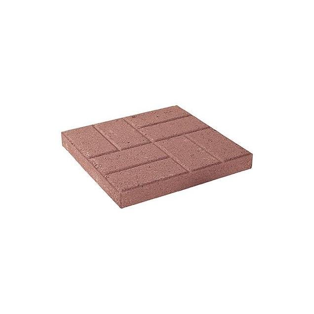 Oldcastle 16 In. x 16 In. Embossed Red Concrete Stepping Stone Oldcastle 16 In. x 16 In. Embossed Red Concrete Stepping Stone