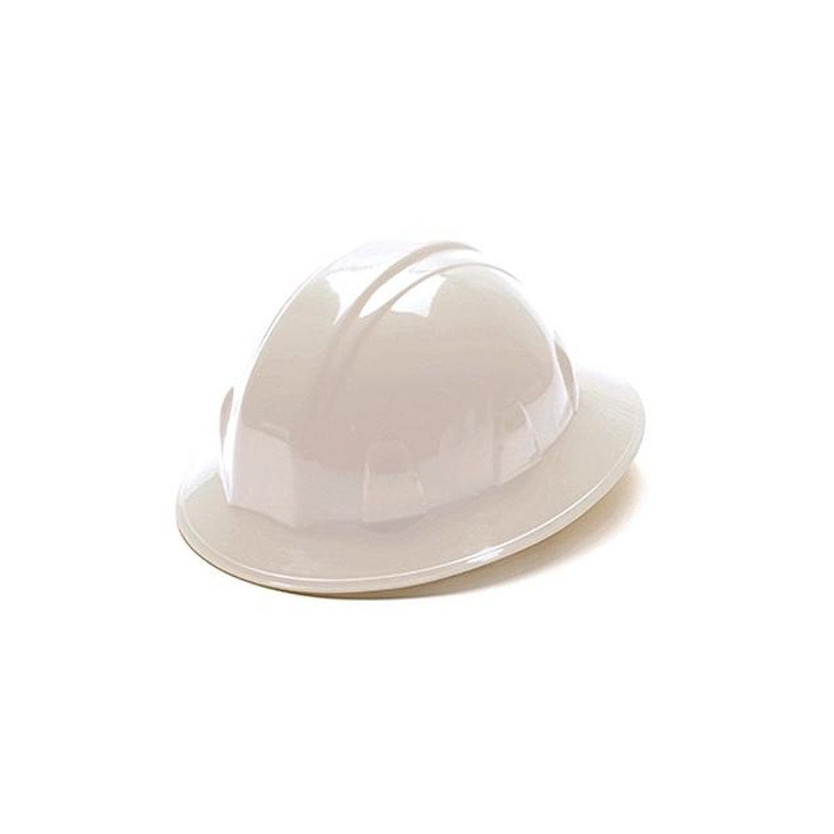 TruGuard White Full Brim Ratchet Adjustment Hard Hat