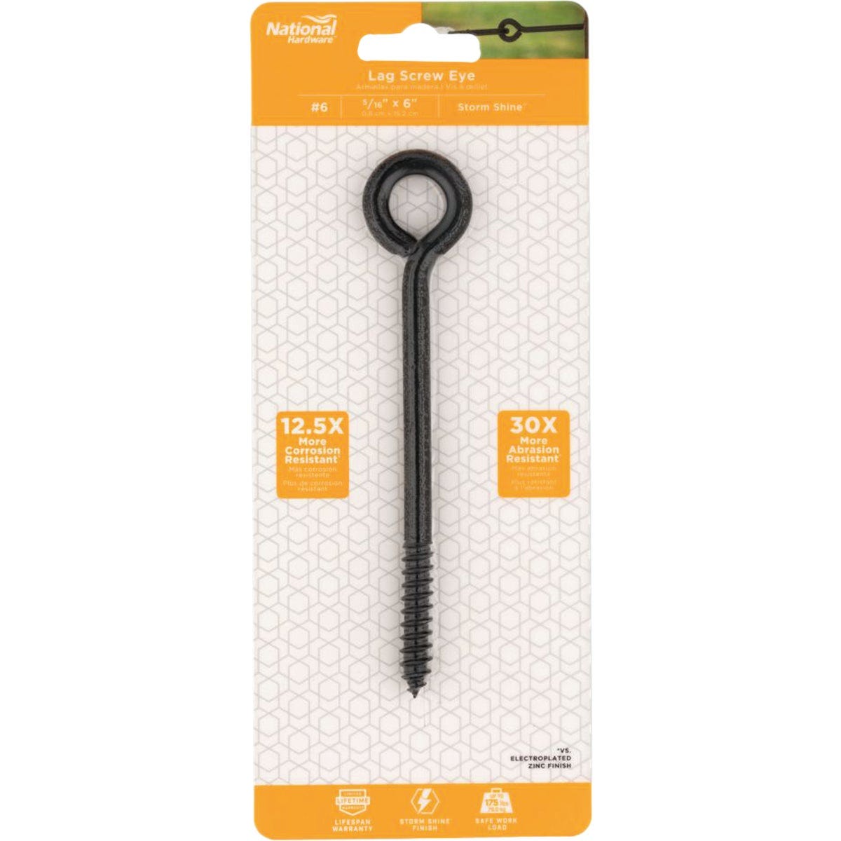 National Hardware 5/16 In. x 6 In. Storm Shine Lag Screw Eye - photo 2