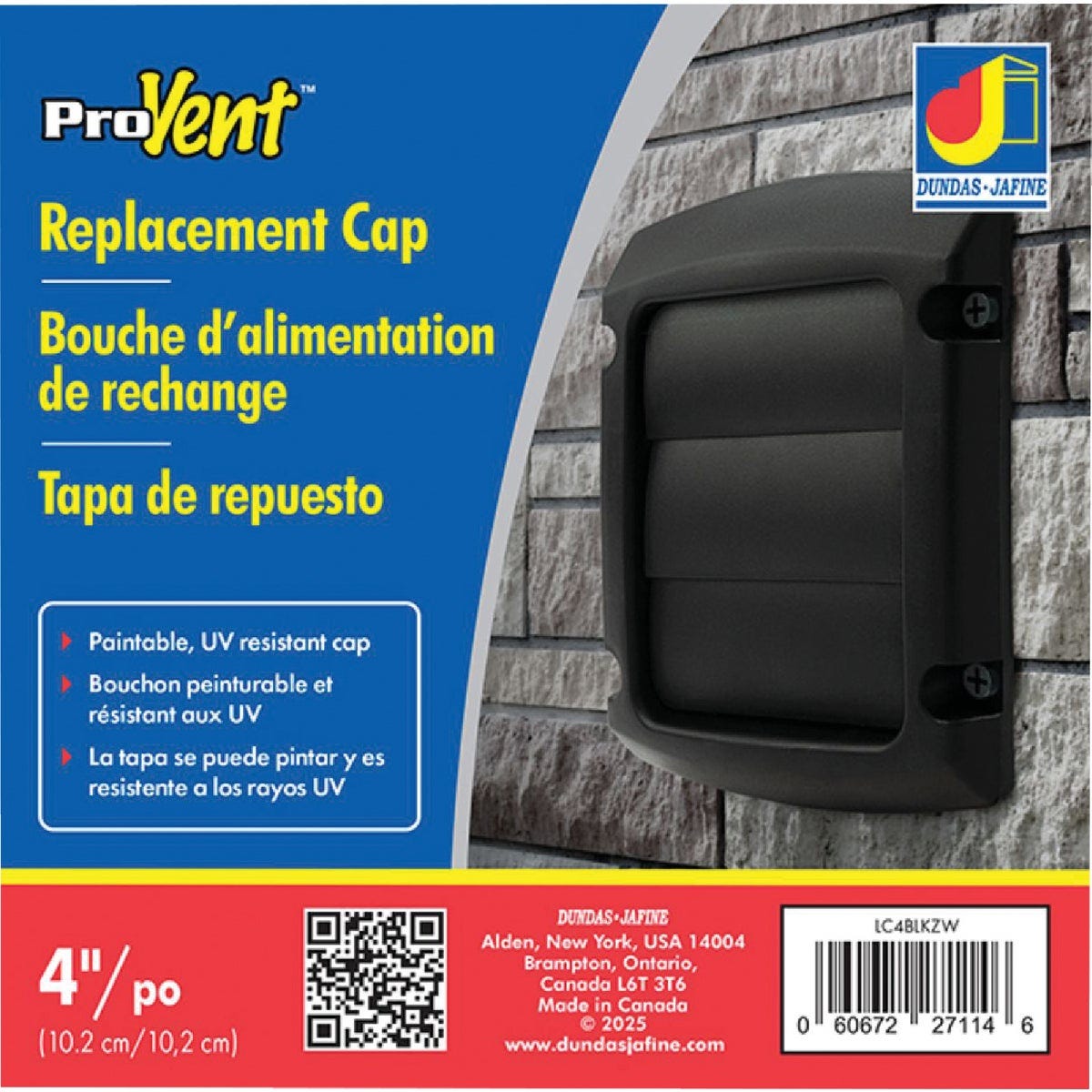 Dundas Jafine ProVent 4 In. Black Louvered Exhaust Replacement Vent Cap - photo 2 Dundas Jafine ProVent 4 In. Black Louvered Exhaust Replacement Vent Cap - photo 2