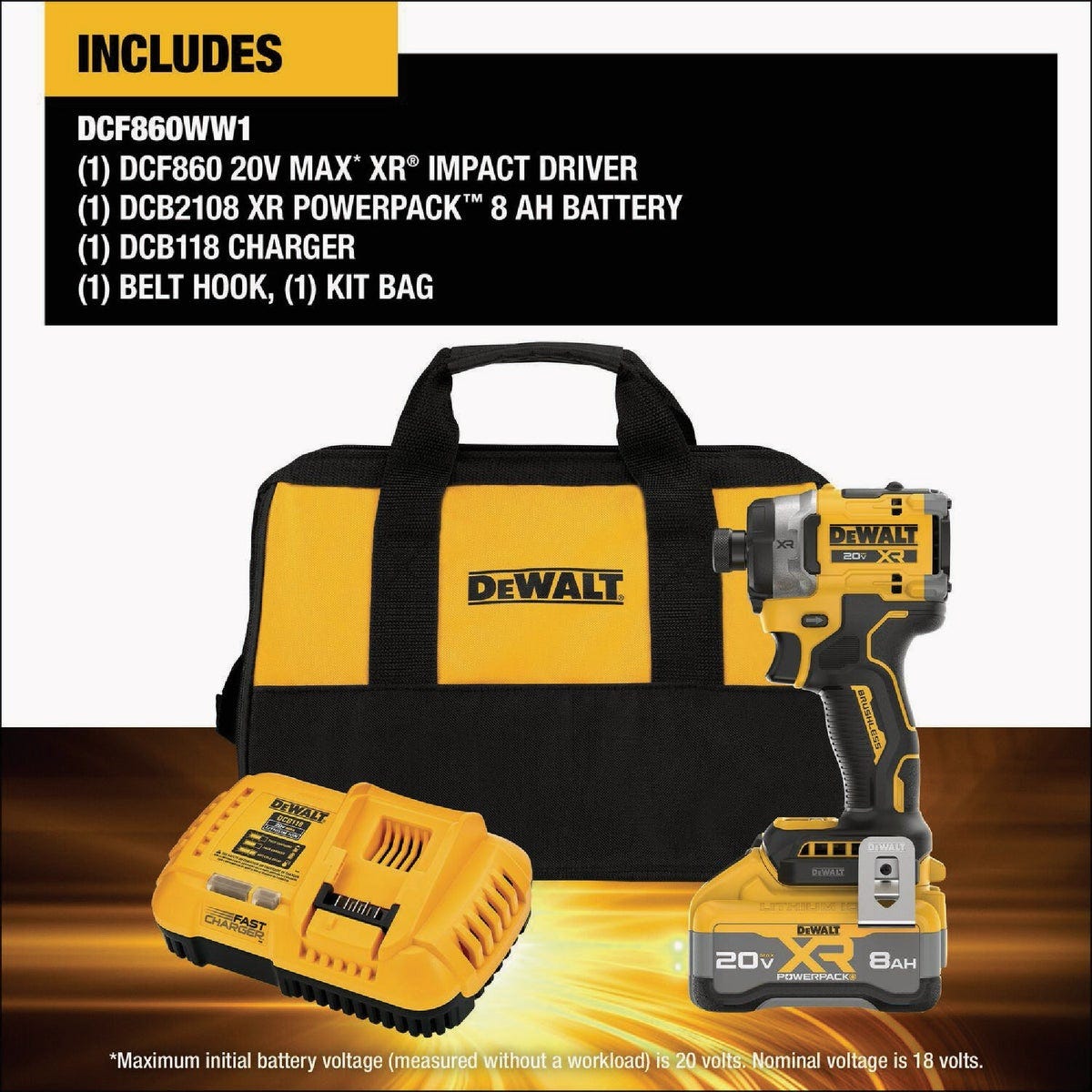 DEWALT 20V MAX XR 1/4 In. 3-Speed High Torque Brushless Cordless Impact Driver Kit with XR POWERPACK Battery & Charger - photo 7 DEWALT 20V MAX XR 1/4 In. 3-Speed High Torque Brushless Cordless Impact Driver Kit with XR POWERPACK Battery & Charger - photo 7