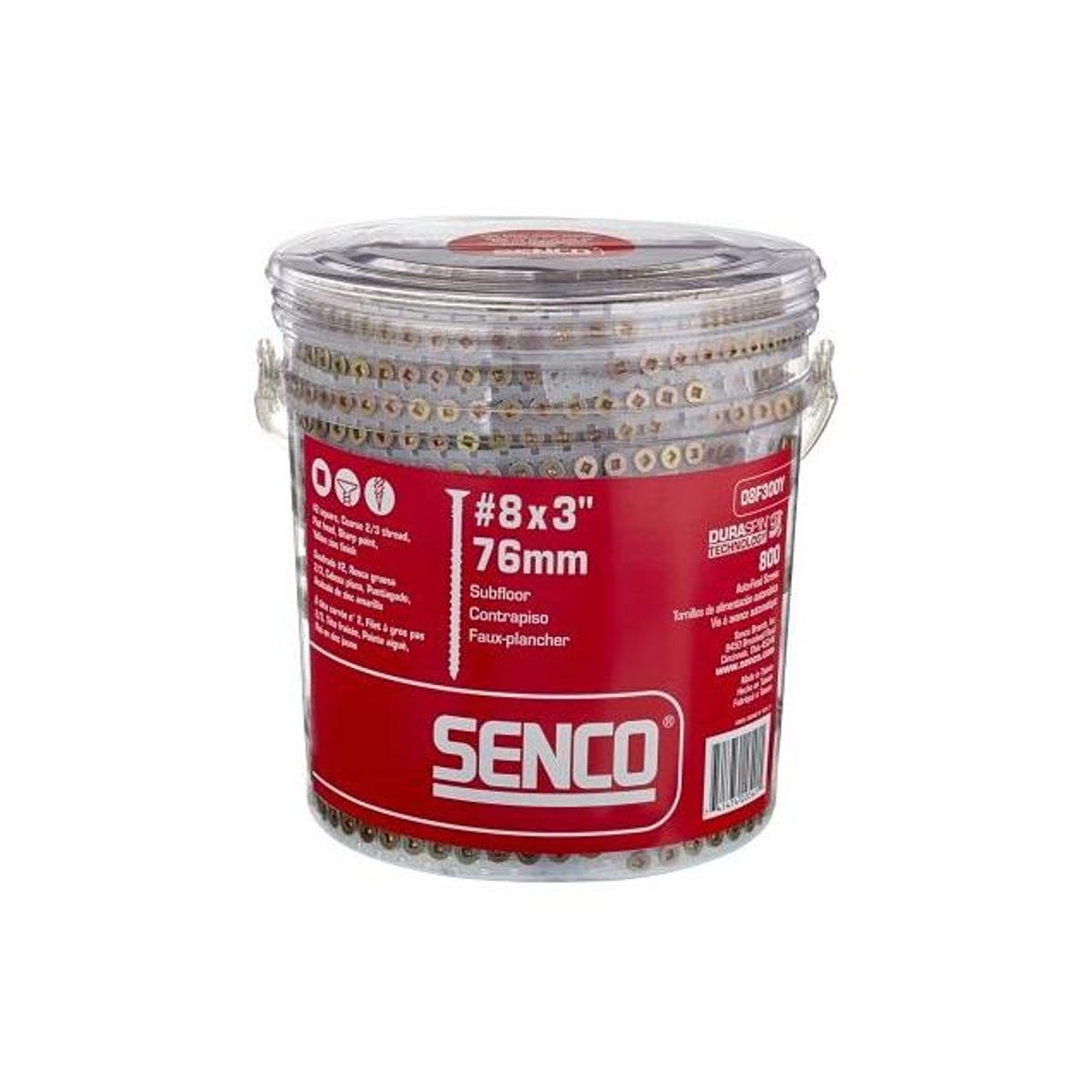 Senco DuraSpin 800-Ct. #8 x 3 In. Collated Flat Head Square Drive Screws Senco DuraSpin 800-Ct. #8 x 3 In. Collated Flat Head Square Drive Screws