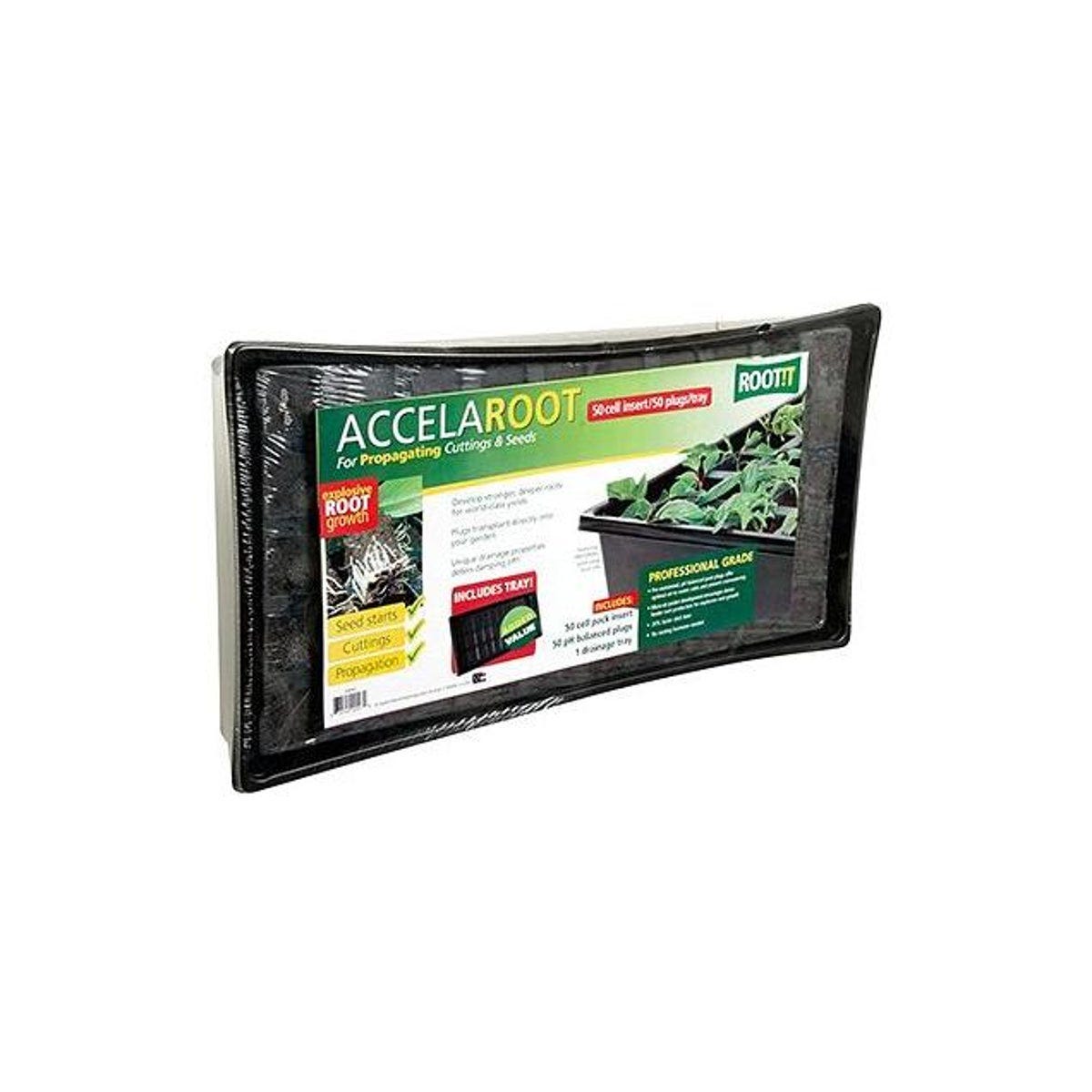 AccelaRoot 50-Cell Hydroponics Tray w/ Insert and Starter Plugs