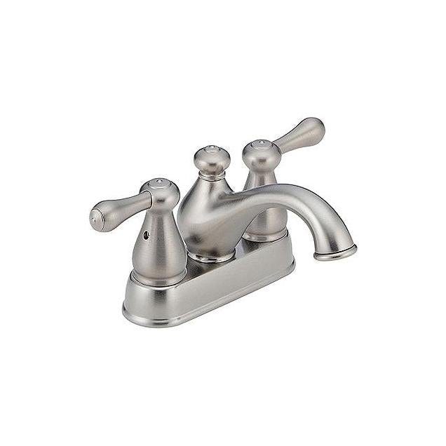 Delta Leland Stainless 2-Lever 4 In. Centerset Bathroom Faucet Delta Leland Stainless 2-Lever 4 In. Centerset Bathroom Faucet