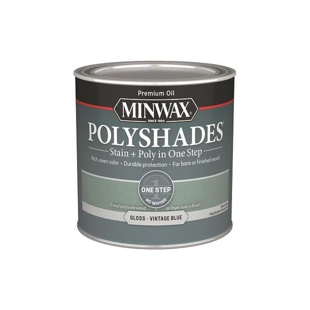 Minwax 1/2 Pt. Gloss Vintage Blue Polyshades Stain & Poly Finish