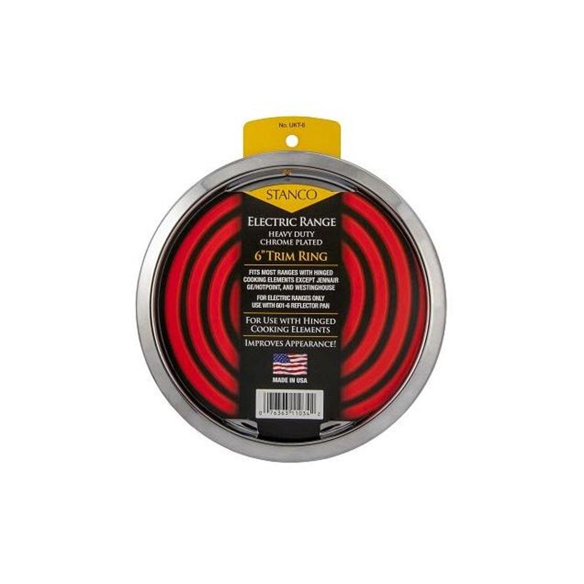 Stanco 6 In. Chrome-Plated Electric Range Trim Ring Stanco 6 In. Chrome-Plated Electric Range Trim Ring