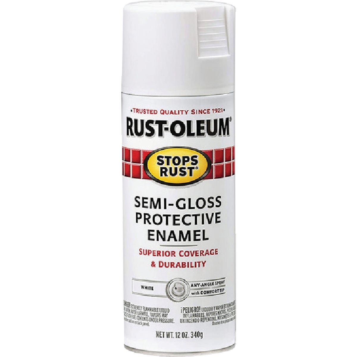 Rust-Oleum Stops Rust Semi-Gloss White 12 Oz. Anti-Rust Spray Paint Rust-Oleum Stops Rust Semi-Gloss White 12 Oz. Anti-Rust Spray Paint