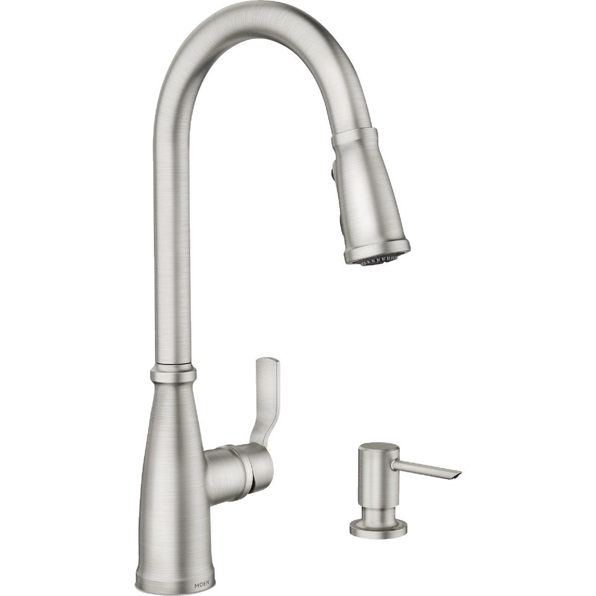 Moen Nolia 1-Handle Pull-Down High Arc Kitchen Faucet, Spot Resistant Stainless - photo 6