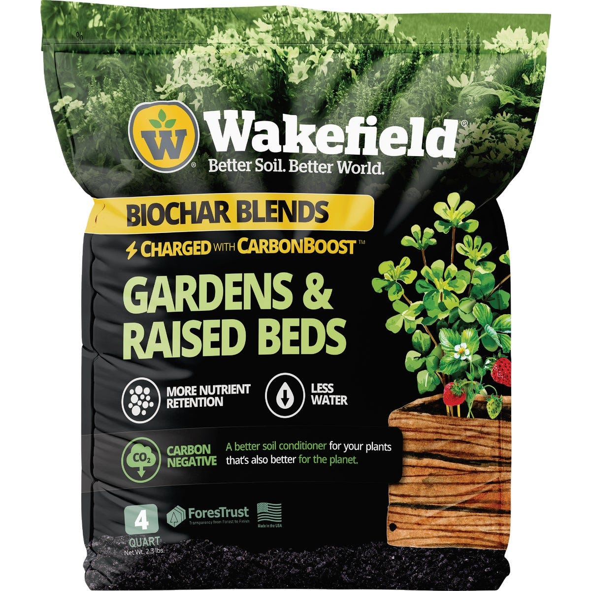 Wakefield Biochar 4 Qt. Garden & Raised Bed Soil Blend Wakefield Biochar 4 Qt. Garden & Raised Bed Soil Blend