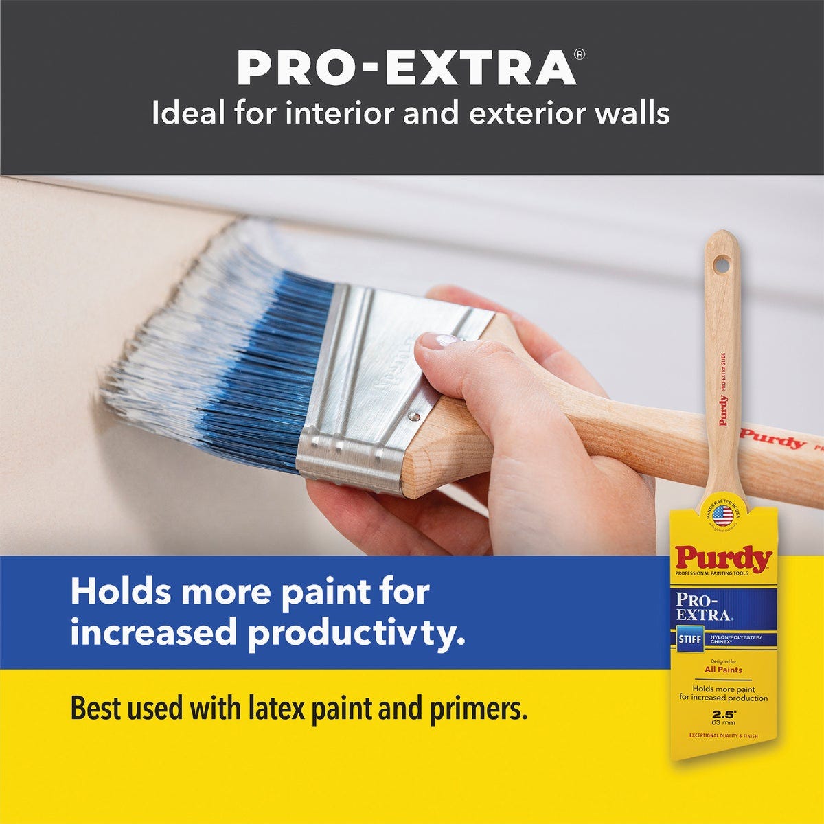 Purdy Pro-Extra Swan Paint Brush, 4 in. - photo 3