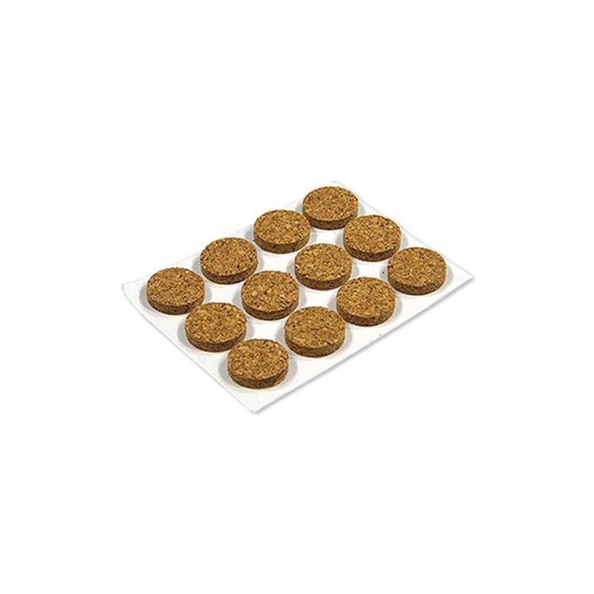 TruGuard 1/2 In. Self-Adhesive Round Cork Pads (12-Pack)