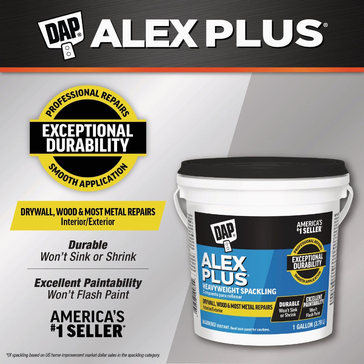 DAP ALEX PLUS 1 Gal. Spackling - photo 2 DAP ALEX PLUS 1 Gal. Spackling - photo 2