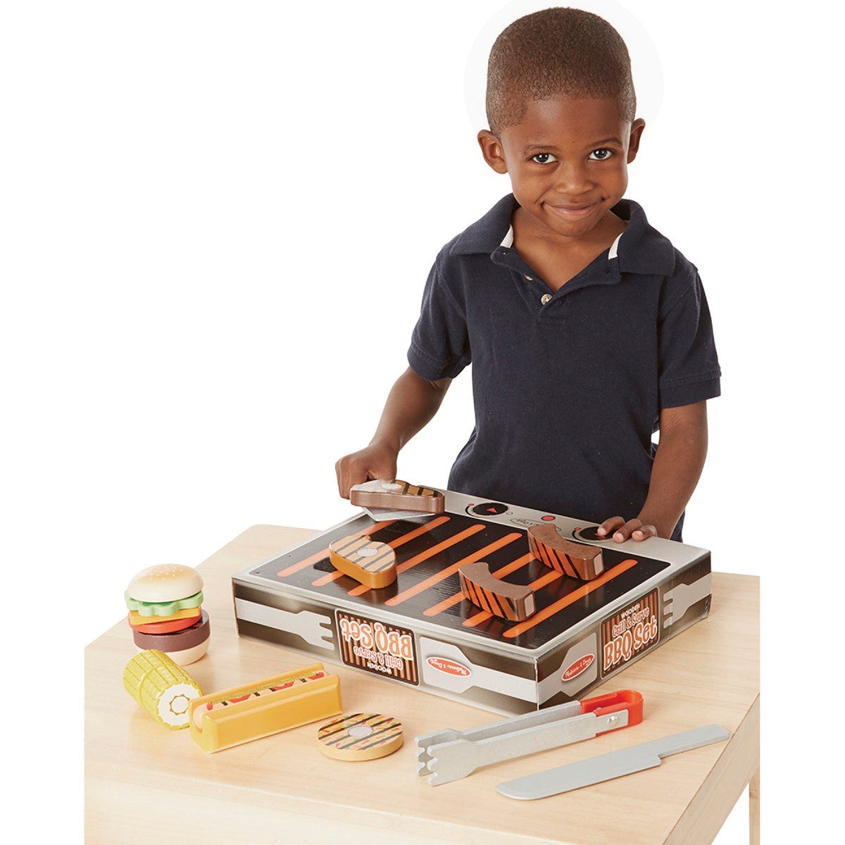 Melissa & Doug Wood Grill & Serve BBQ Set - photo 3
