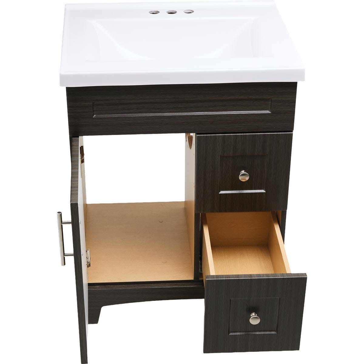 Royal Cabinets Moderna Grigio 31 In. W x 19 In. D x 36 In. H Vanity with White Cultured Marble Top - photo 7 Royal Cabinets Moderna Grigio 31 In. W x 19 In. D x 36 In. H Vanity with White Cultured Marble Top - photo 7