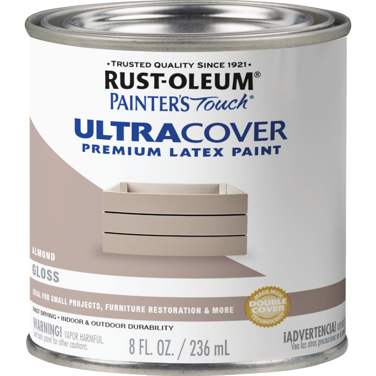 Rust-Oleum Painter's Touch 2X Ultra Cover Premium Latex Paint, Gloss Almond, 1/2 Pt. - photo 2