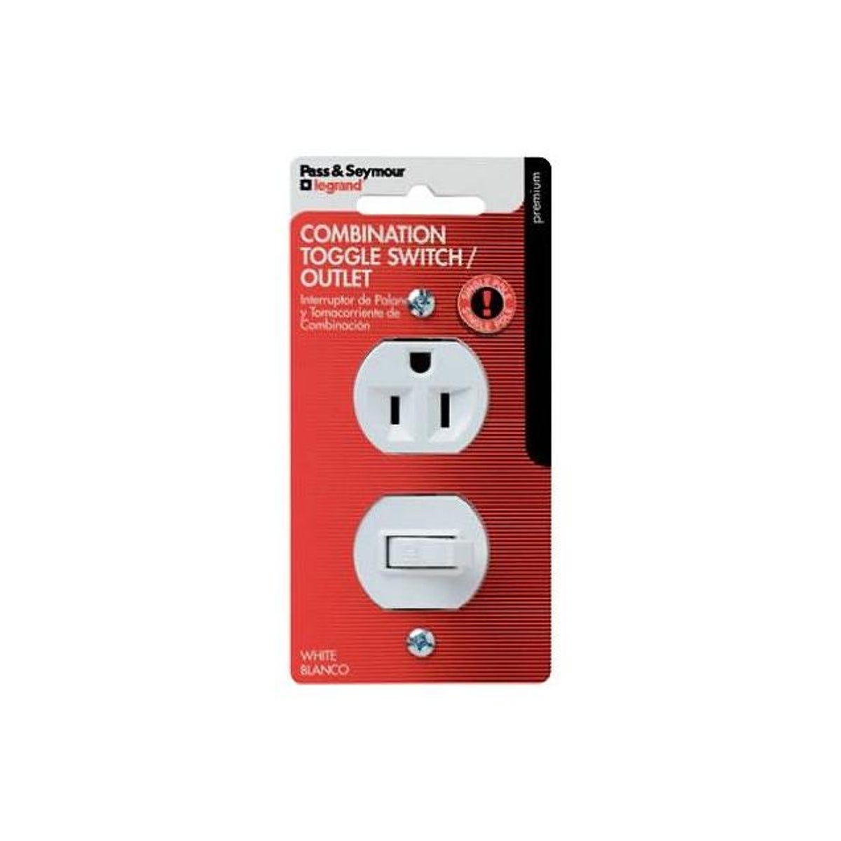 Legrand Pass & Seymour 15A 120/277V Combination Single-Pole Switch & Receptacle, White