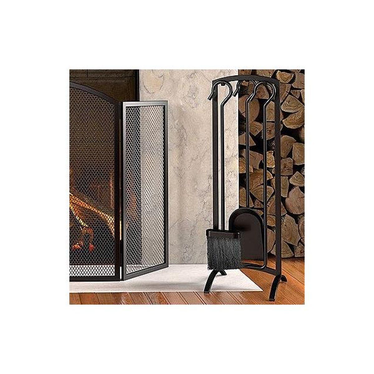 Panacea 4-Piece Arch Top Black Fireplace Tool Set - photo 2 Panacea 4-Piece Arch Top Black Fireplace Tool Set - photo 2