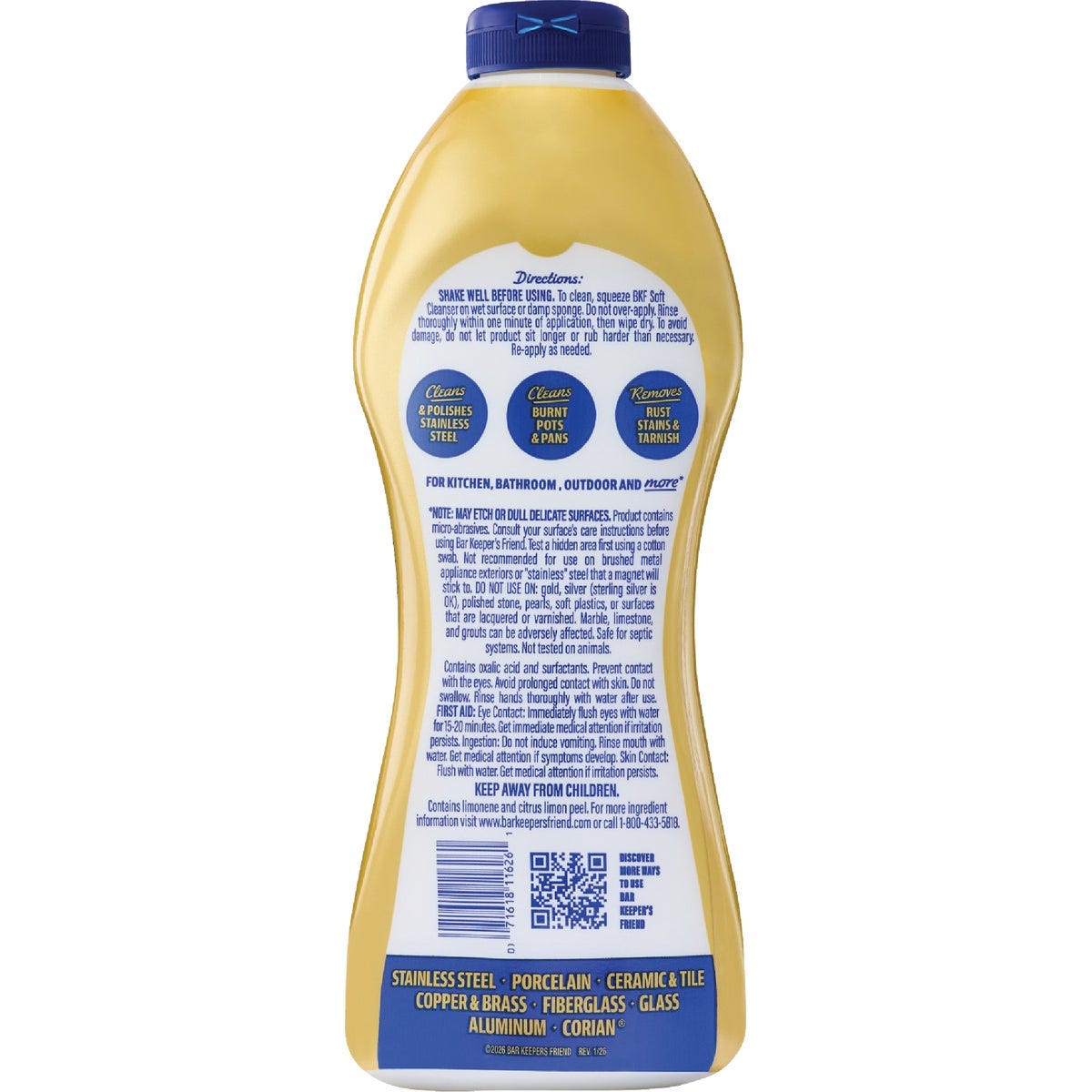 Bar Keepers Friend 26 Oz. All-Purpose Soft Cleanser - photo 2 Bar Keepers Friend 26 Oz. All-Purpose Soft Cleanser - photo 2