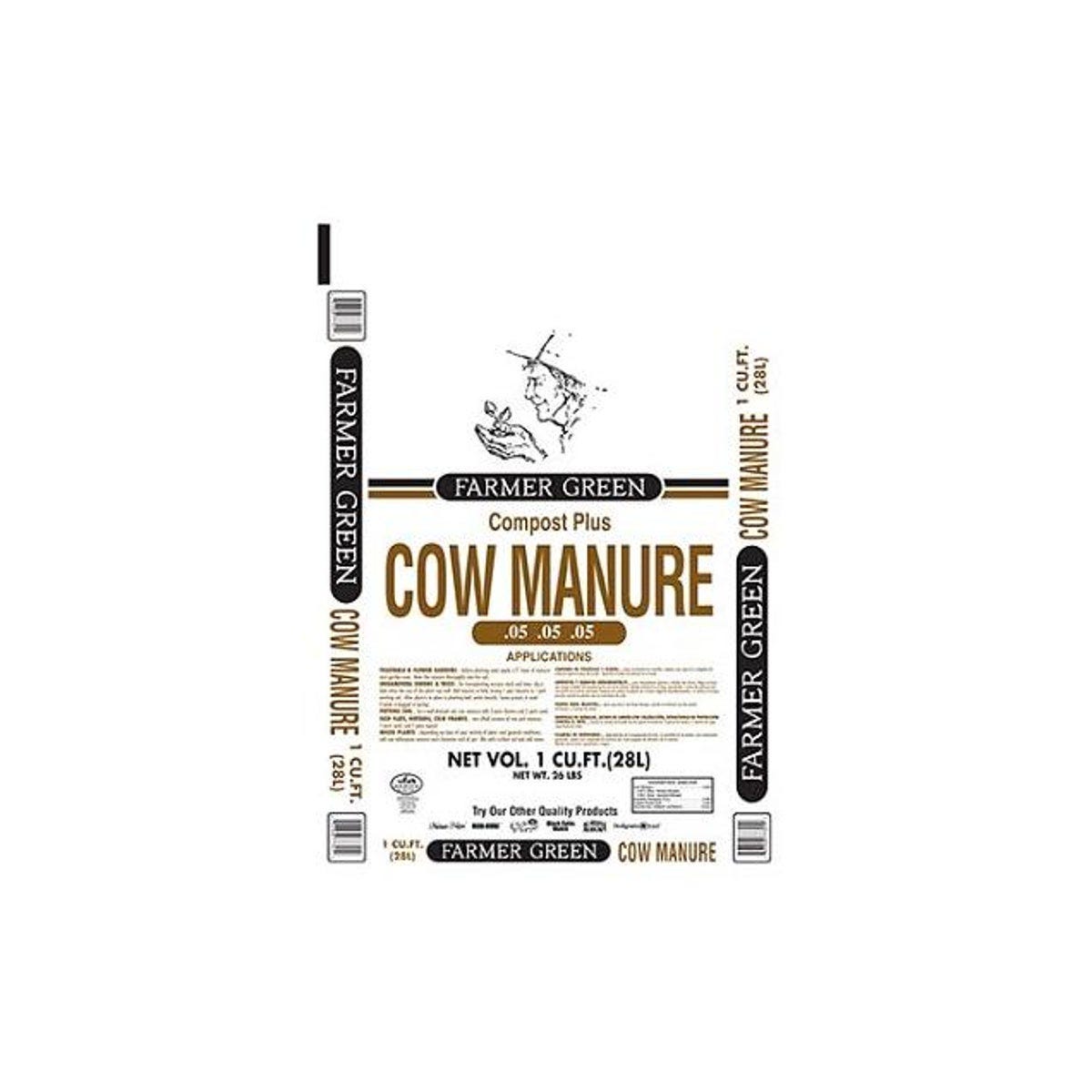 Farmer Green 1 Cu. Ft. Cow Manure Farmer Green 1 Cu. Ft. Cow Manure