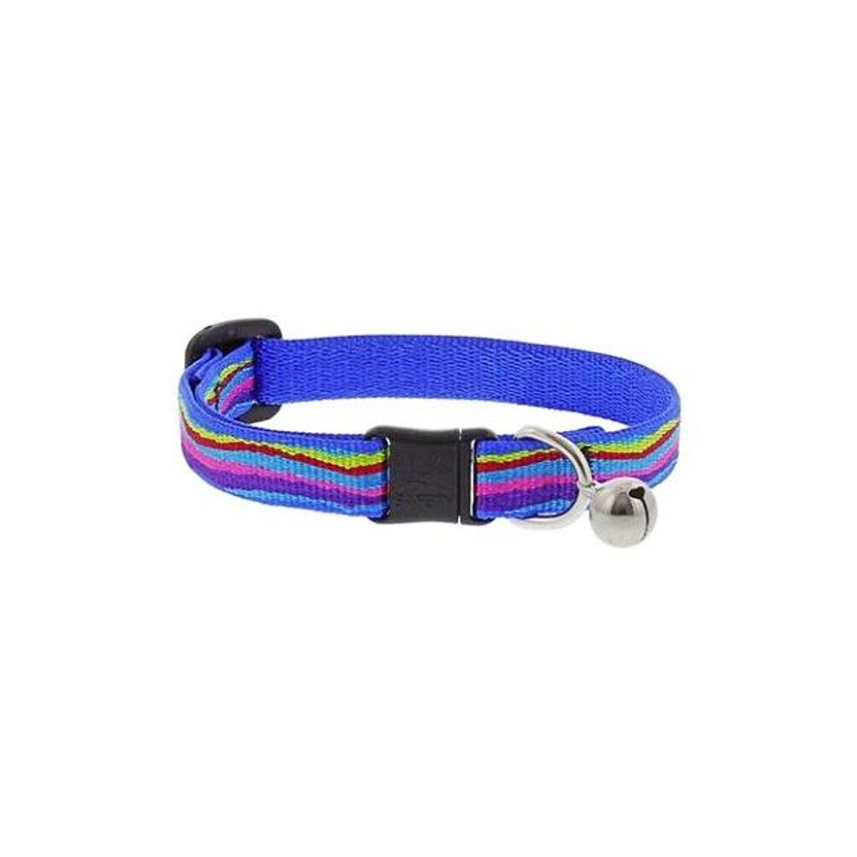 Lupine 1/2 x 8 to 12 In. Ripple Creak Pattern Breakaway Buckle Adjustable Cat Collar With Bell
