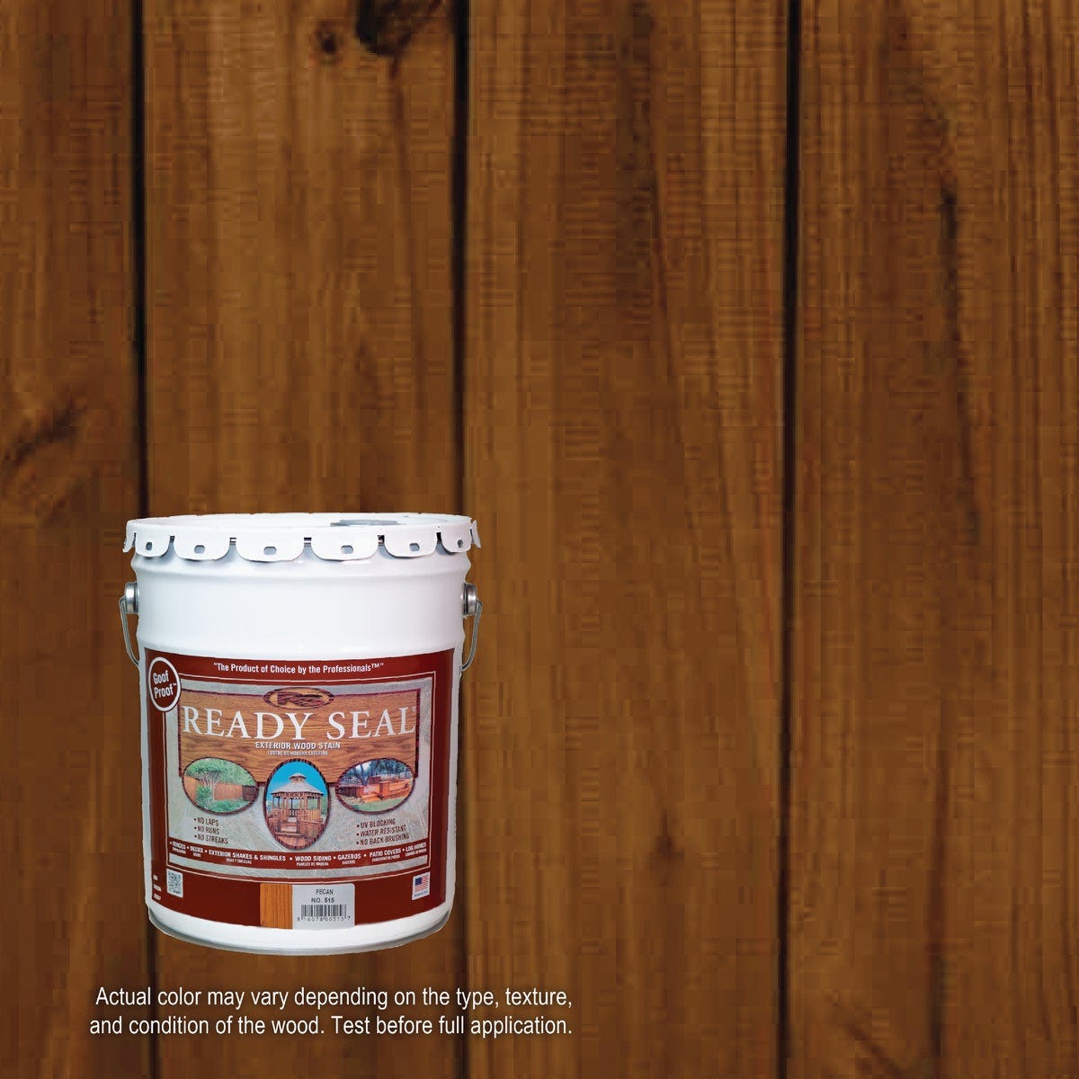Ready Seal 515 Exterior Wood Stain and Sealer, Pecan, 5 Gal. Ready Seal 515 Exterior Wood Stain and Sealer, Pecan, 5 Gal.