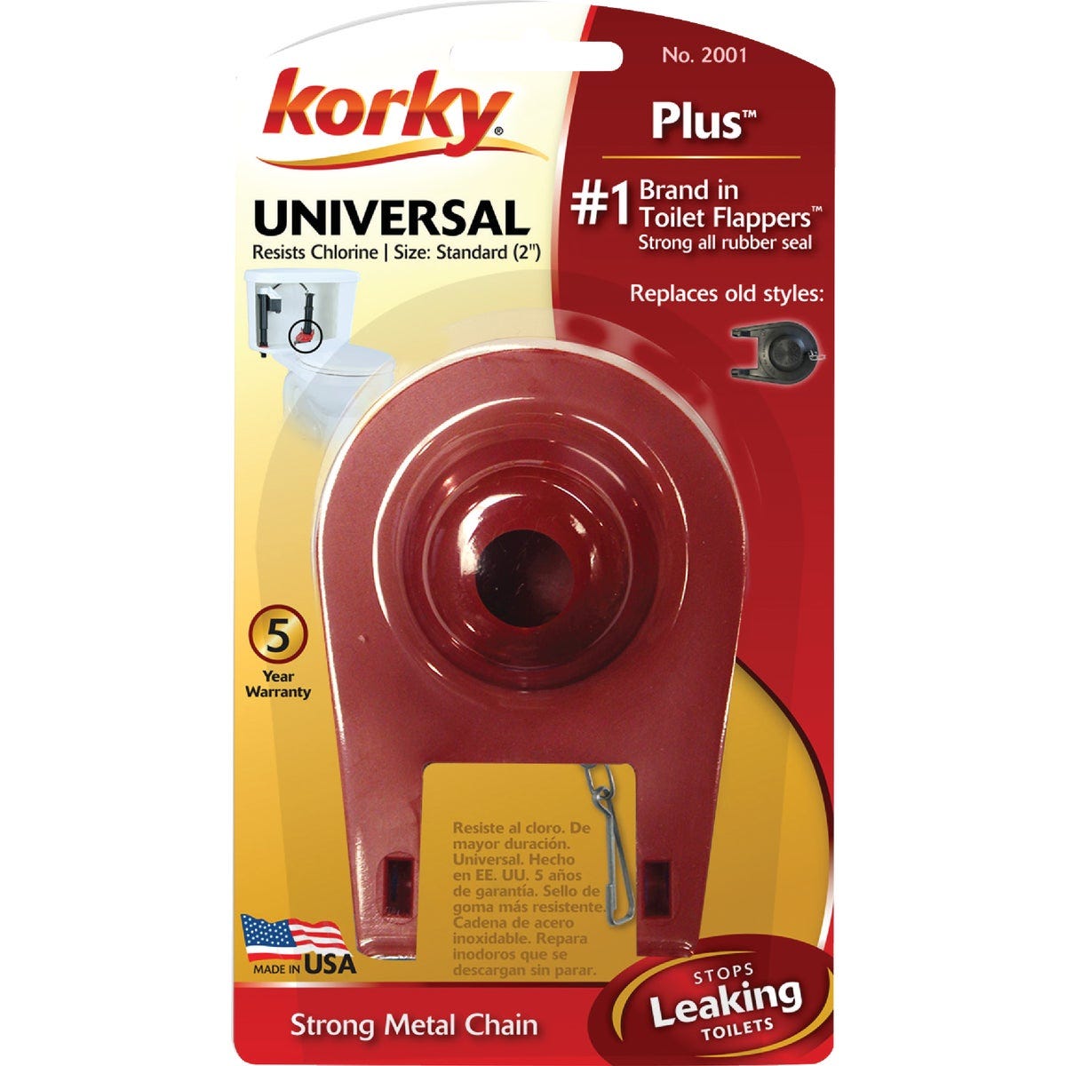 Korky Premium Universal Tank Ball Red Flapper - photo 2