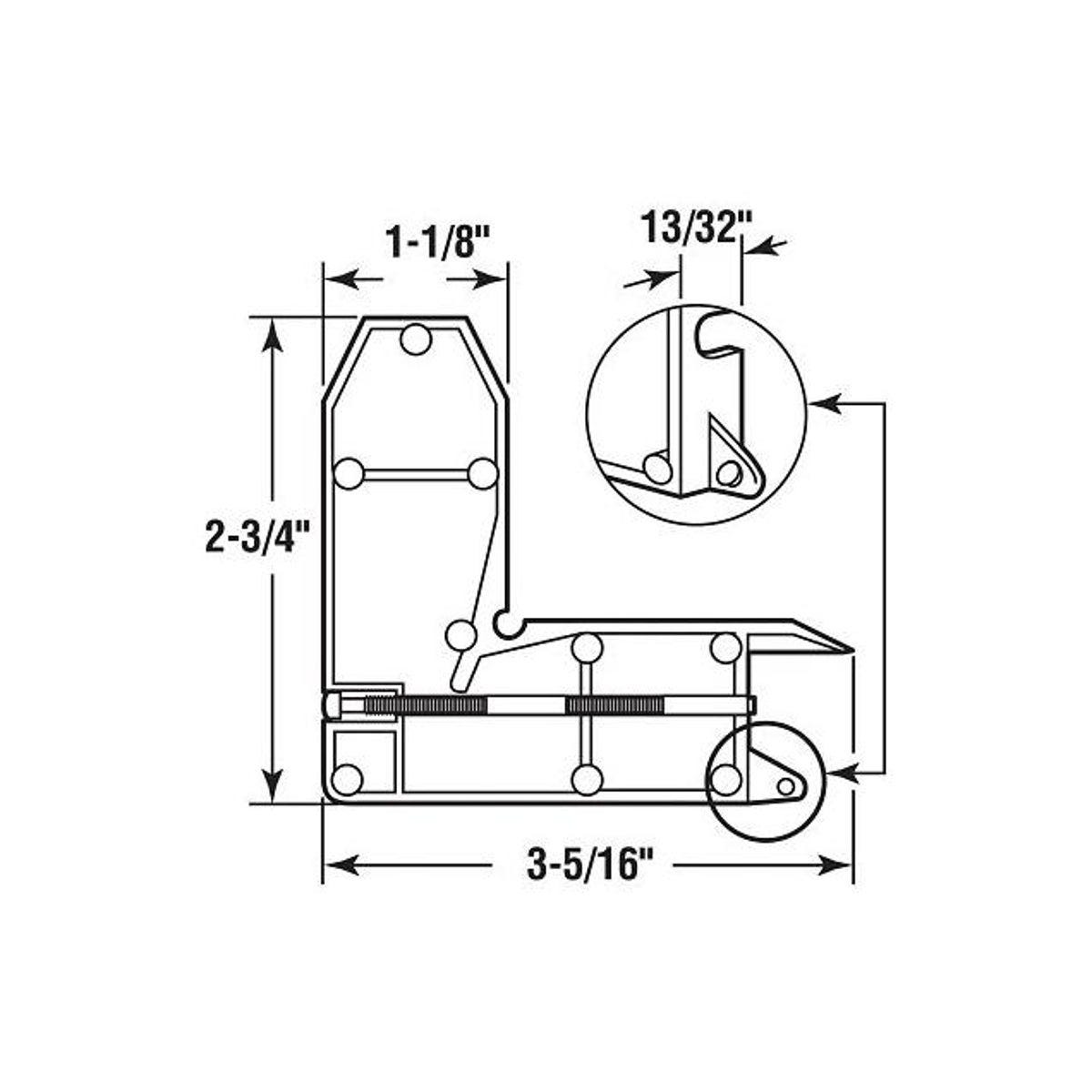 Prime-Line 2-Pack Diecast Screen Door Corner Insert with Screw - photo 2