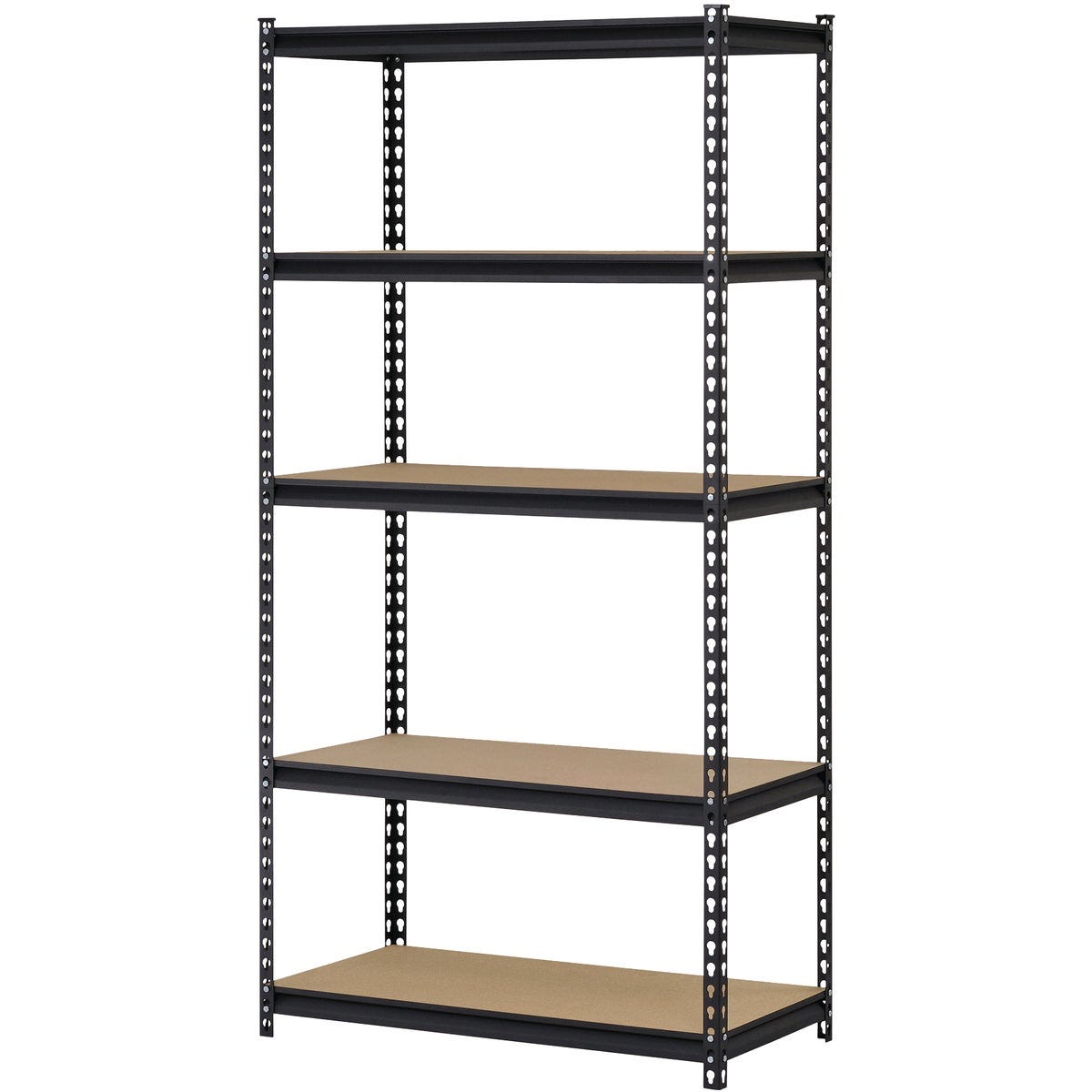 Muscle Rack 36 In. x 18 In. x 72 In. 5-Tier Black Shelving Unit Muscle Rack 36 In. x 18 In. x 72 In. 5-Tier Black Shelving Unit