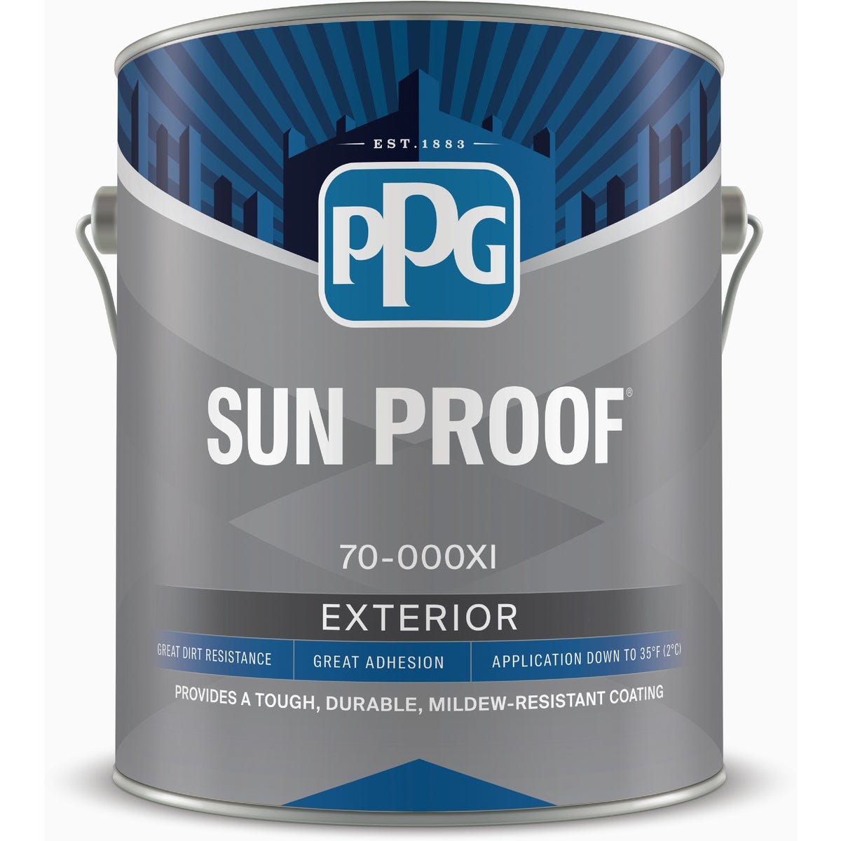 PPG 1 Gal. Sun Proof Exterior 100% Acrylic Latex Satin, Ultra Deep Base PPG 1 Gal. Sun Proof Exterior 100% Acrylic Latex Satin, Ultra Deep Base
