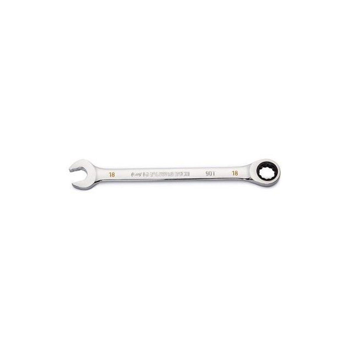 GearWrench 18 mm 12-Point 90-Tooth Ratcheting Combination Wrench