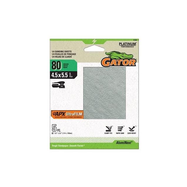 Gator 3-Pack 80 Grit APX Ultrafilm Palm Sander 1/4 Sanding Sheets