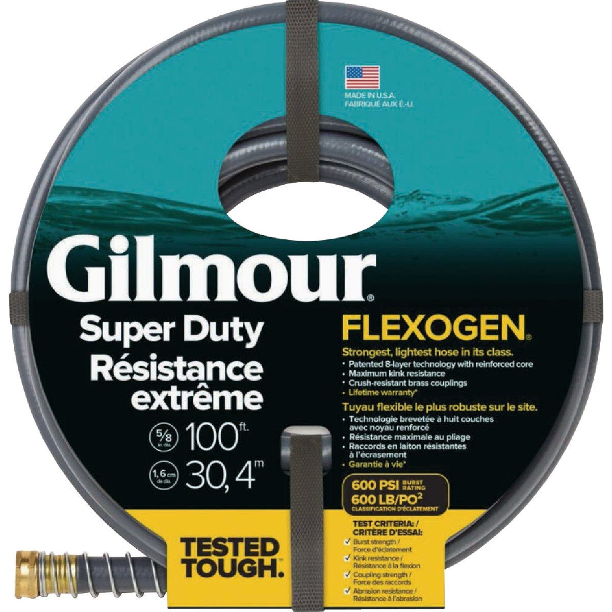 Gilmour Flexogen 5/8 In. Dia. x 100 Ft. L. Super Duty Garden Hose Gilmour Flexogen 5/8 In. Dia. x 100 Ft. L. Super Duty Garden Hose