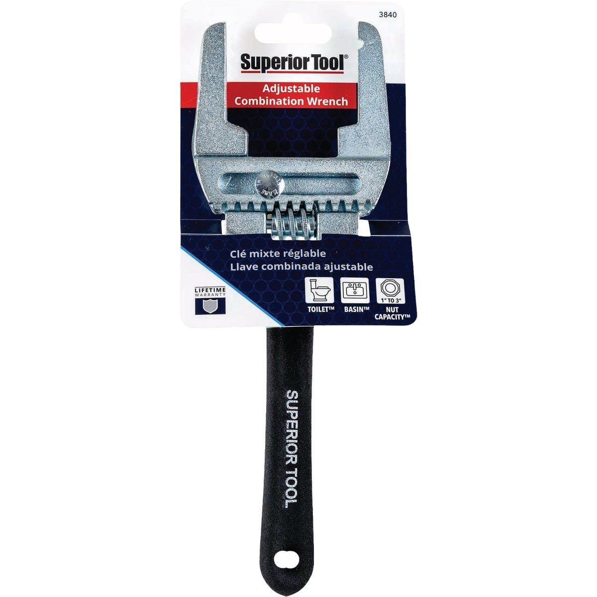 Superior Tool 1 In. to 3 In. Adjustable Combination Wrench Superior Tool 1 In. to 3 In. Adjustable Combination Wrench