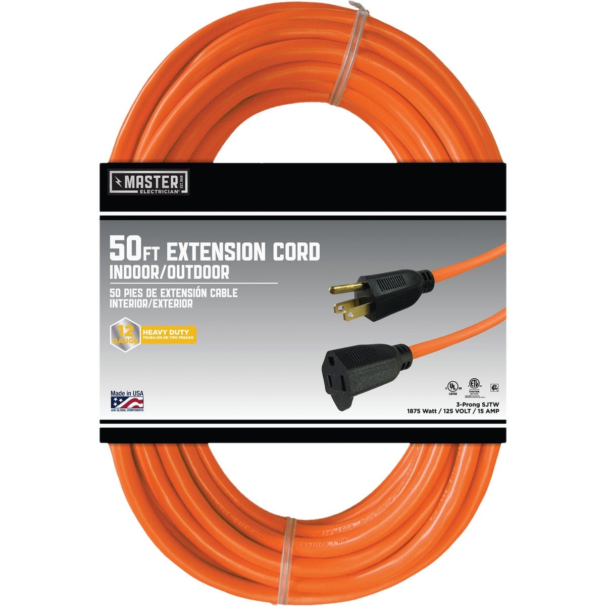 Master Electrician 50 Ft. 12/3 Heavy-Duty Outdoor Extension Cord